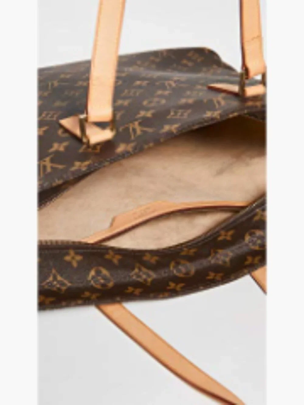 Pre-Loved Monogram Canvas Tote Bag Leather Trim Structured